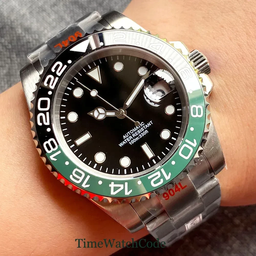 Color: Coffee, Size: Option 1 - Sterile Men's Watch 40mm Genuine NH35 Automatic Movement 10ATM Wate