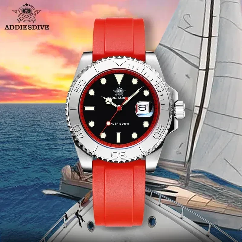 Color: Coffee, Ships From: CHINA - ADDIESDIVE AD2040 Men's Watch 41mm Fashion Diver Quartz Watch 20
