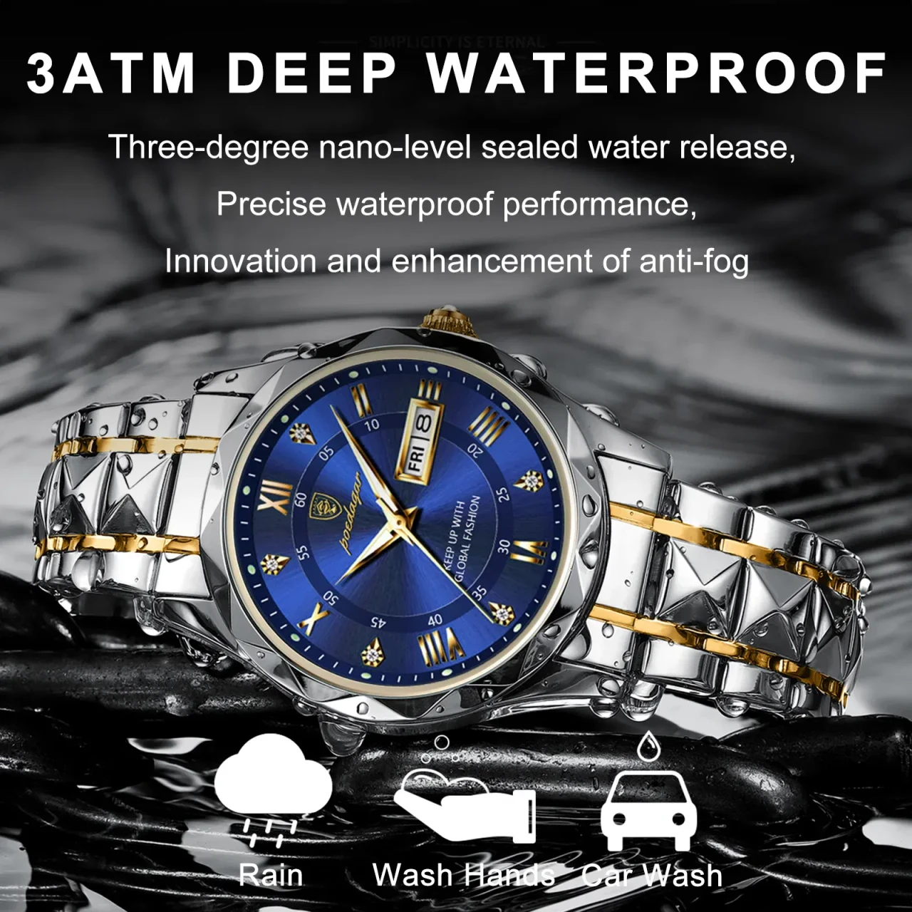 Color: Multicolor - POEDAGAR Top Luxury Men Quartz Watch For Men Sports Waterproof Luminous Stainle