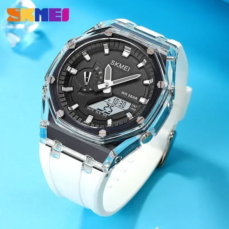 Color: Brown, Ships From: CHINA - SKMEI Waterproof Men Watch Countdown Stopwatch Led Light Electron