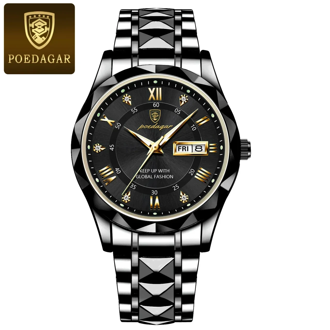 Color: Silver - POEDAGAR Top Luxury Men Quartz Watch For Men Sports Waterproof Luminous Stainless S