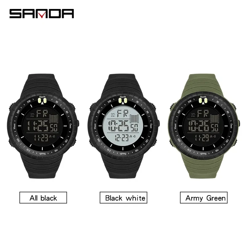 Color: Multicolor - SANDA  Top Brand G style Military Sport Outdoor Watches Men LED Digital Waterpr