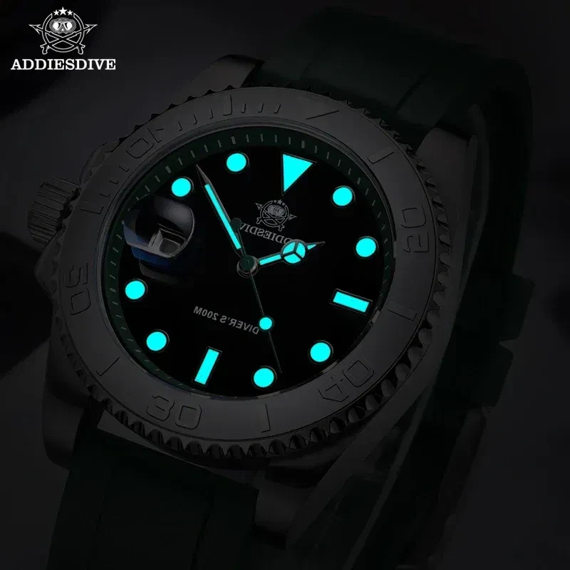 Color: Rose, Ships From: CHINA - ADDIESDIVE AD2040 Men's Watch 41mm Fashion Diver Quartz Watch 200m