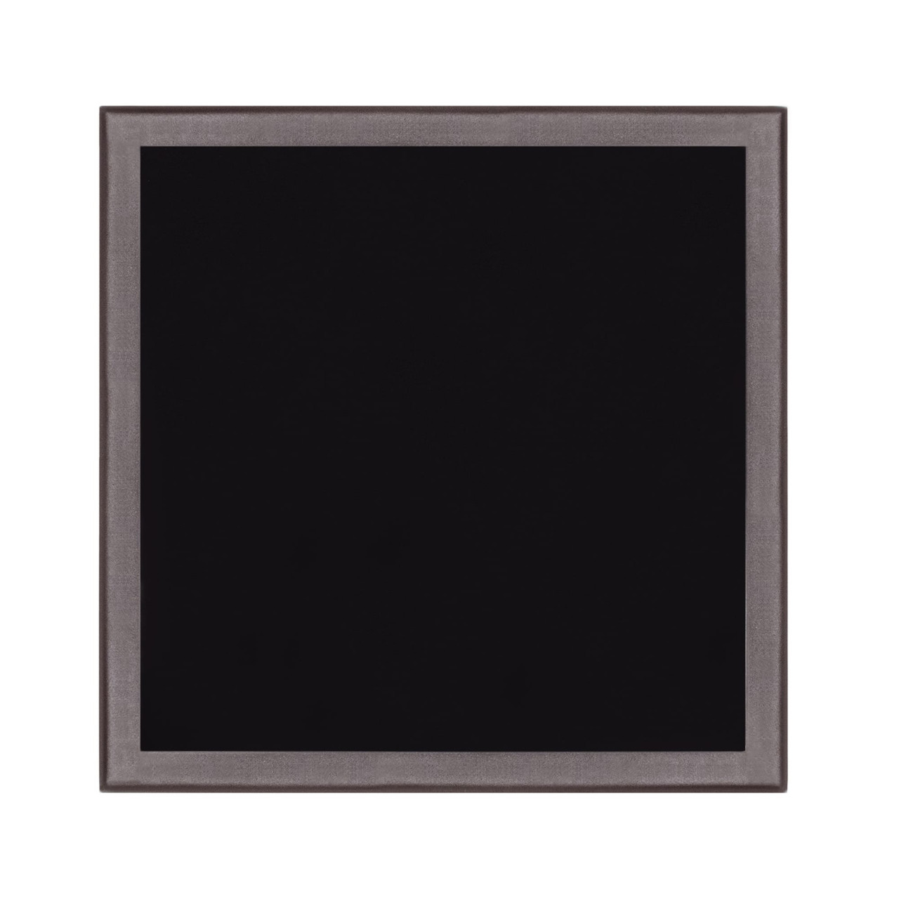 18" Black Square Glass Outdoor Side Table