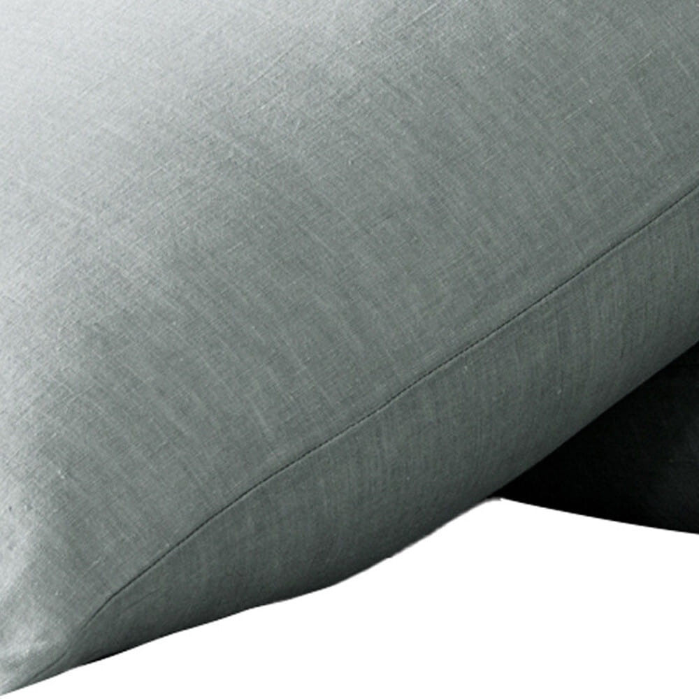 Set of Two Blue Linen Pillowcases