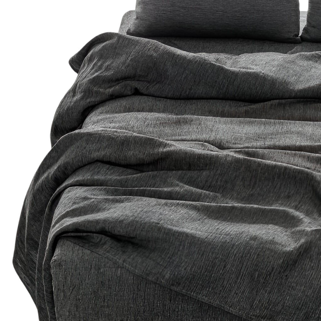 Four Piece Onyx Linen Sheet Set