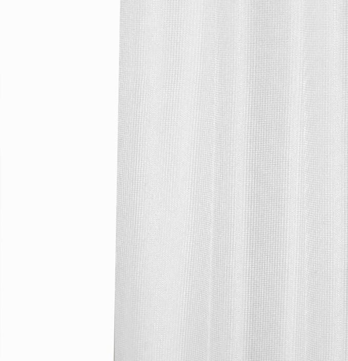 Luxurious White Waffle Weave Shower Curtain