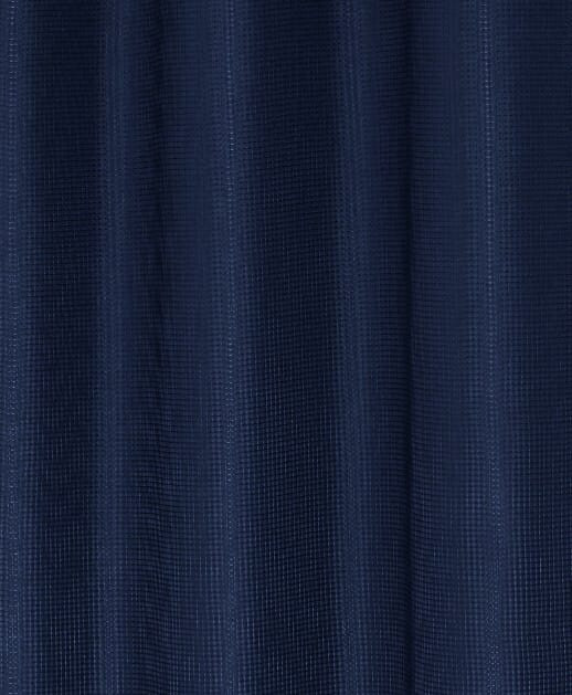 Luxurious Navy Waffle Weave Shower Curtain
