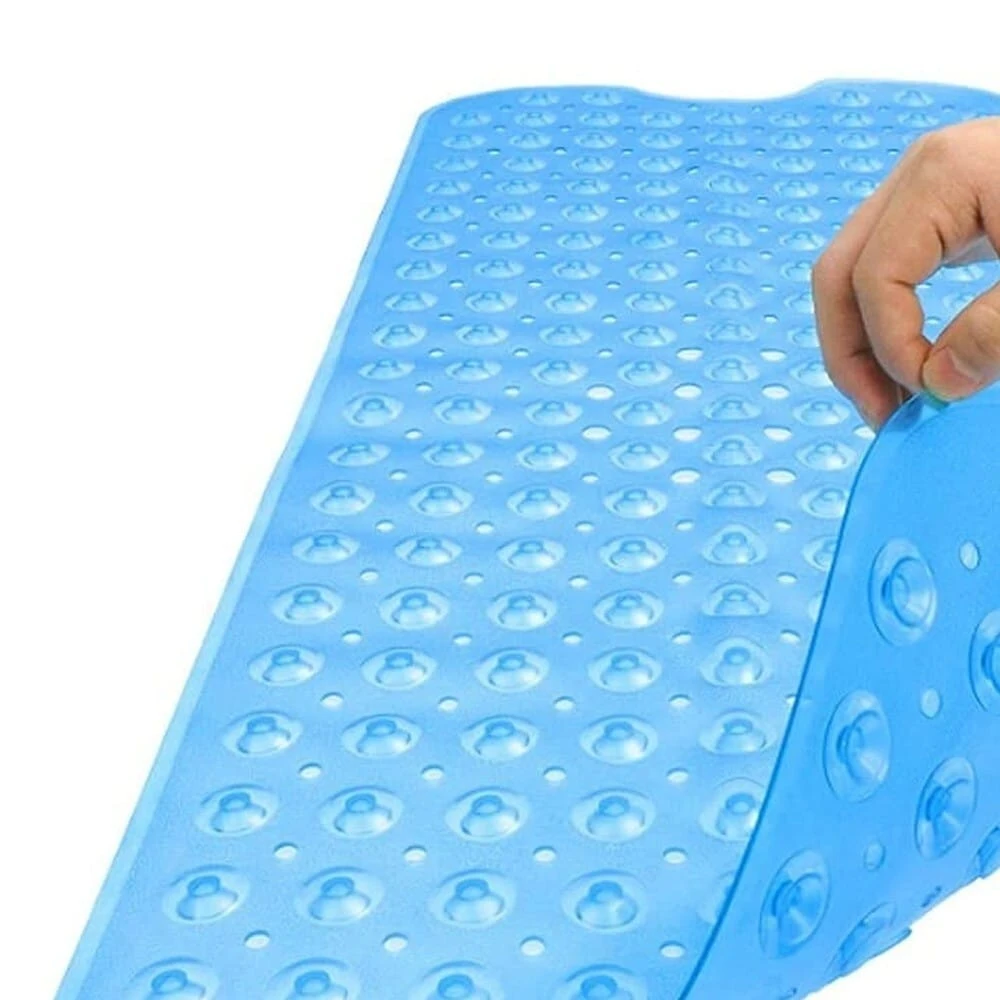 40" Translucent Blue Bubbles Non Slip Bathtub Mat