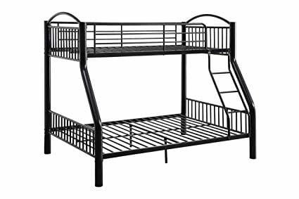 78" X 56" X 67" Twin Over Full Black Bunk Bed