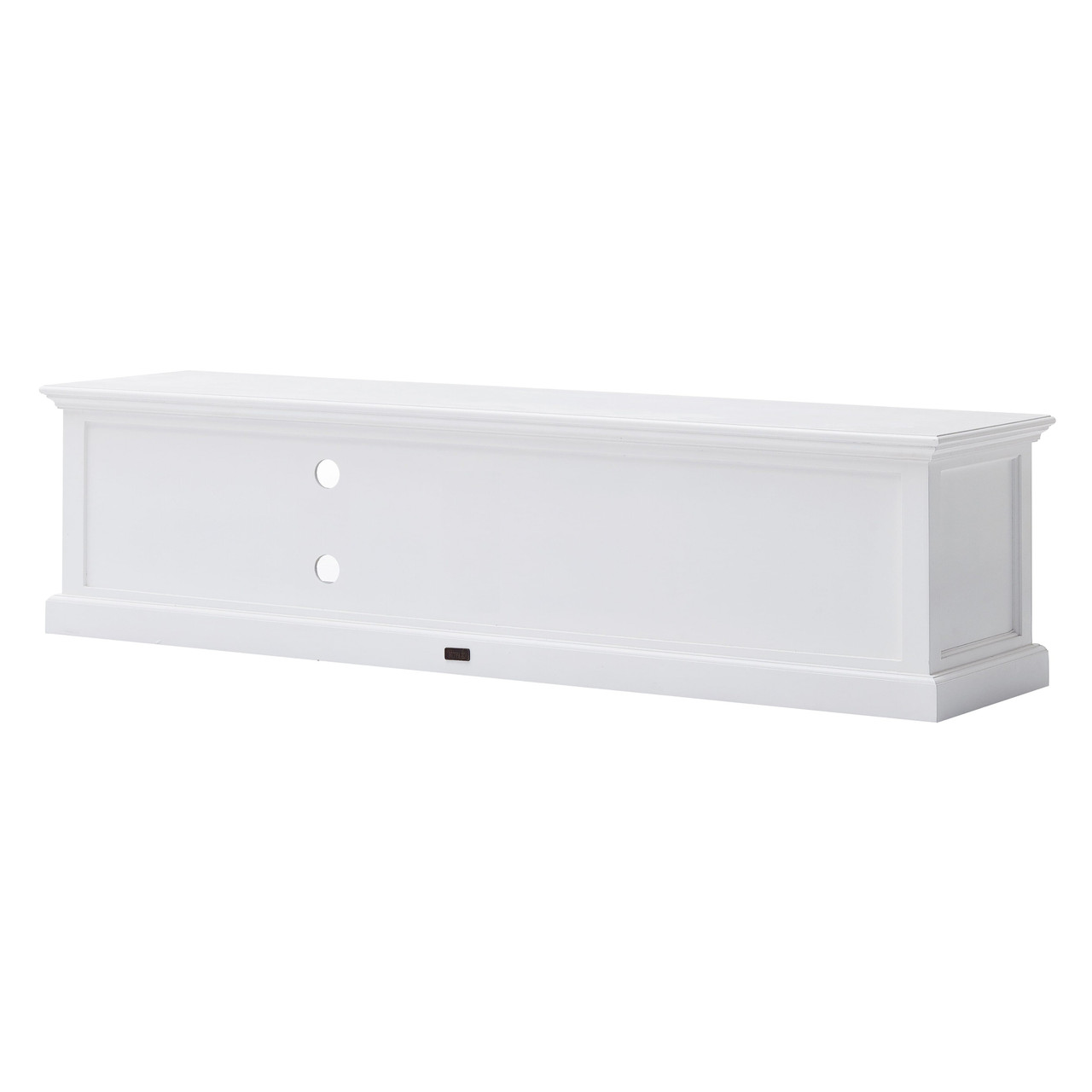 71" Classic White Entertainment Unit with Two Drawers