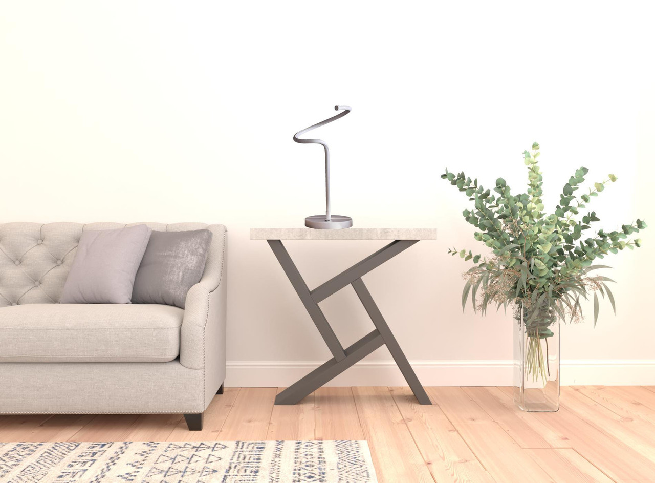 18" White Curvy Spiral LED Table Lamp