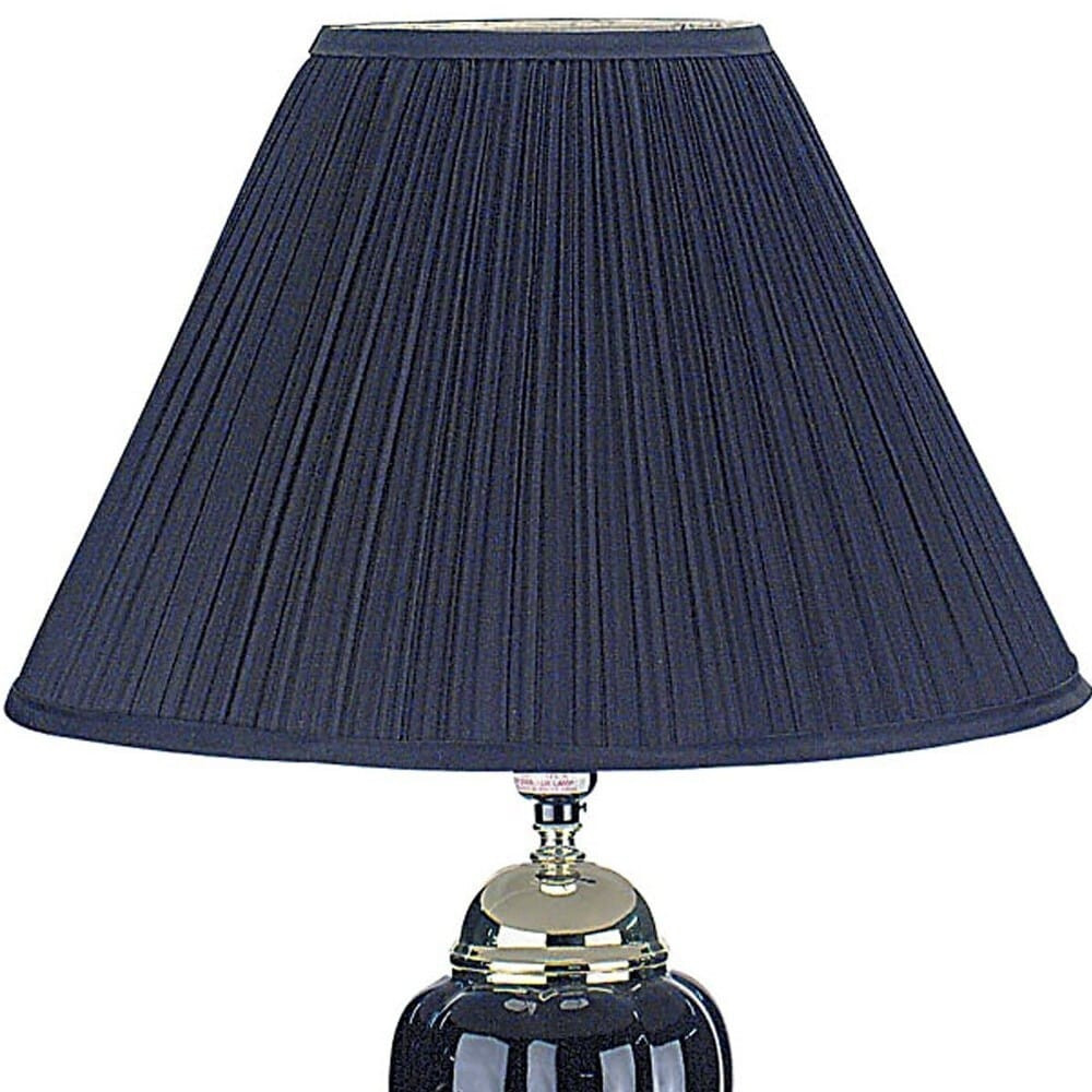 27" Black and Gold Ceramic Urn Table Lamp With Black Empire Shade