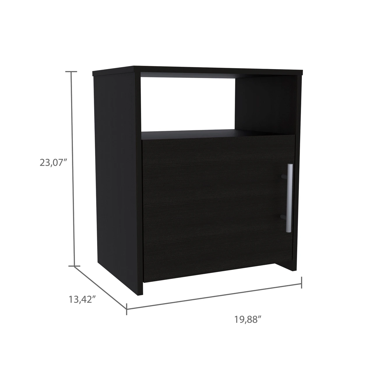 23" Faux Wood Nightstand With Storage
