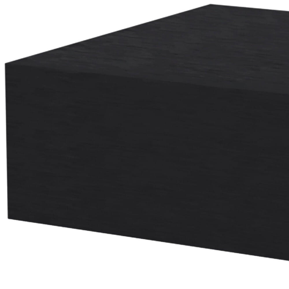 5" Black One Drawer Faux Wood Floating Nightstand