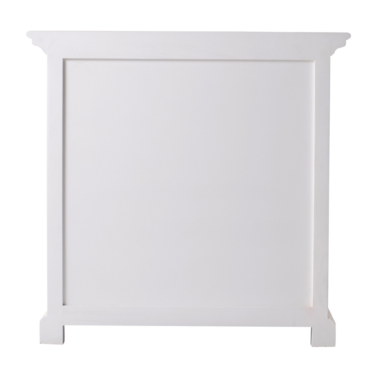 Classic White Large Nightstand With Shelves