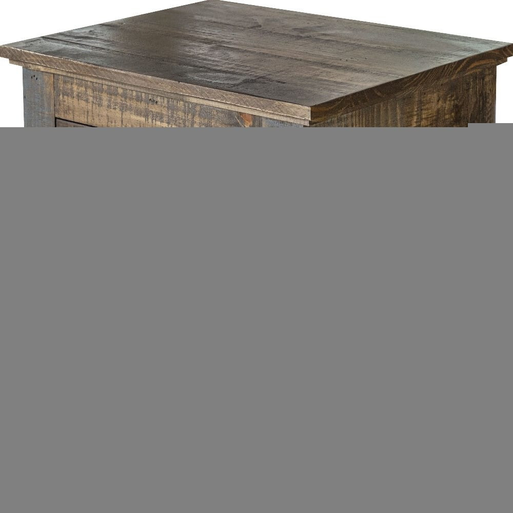 27" Brown Two Drawer Nightstand
