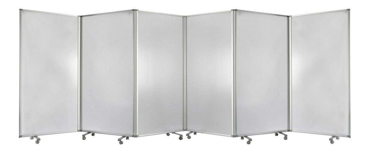 71" White Iron Folding Three Panel Screen Room Divider