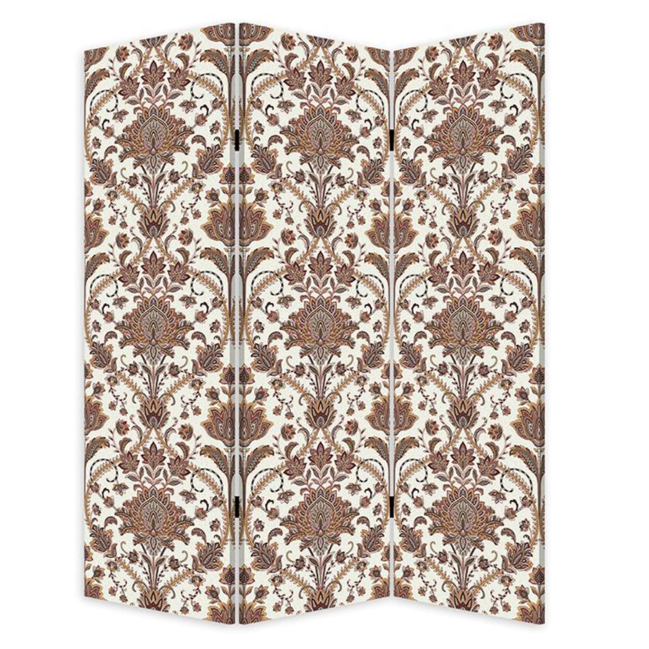 Vintage Green Baroque Three Panel Room Divider Screen