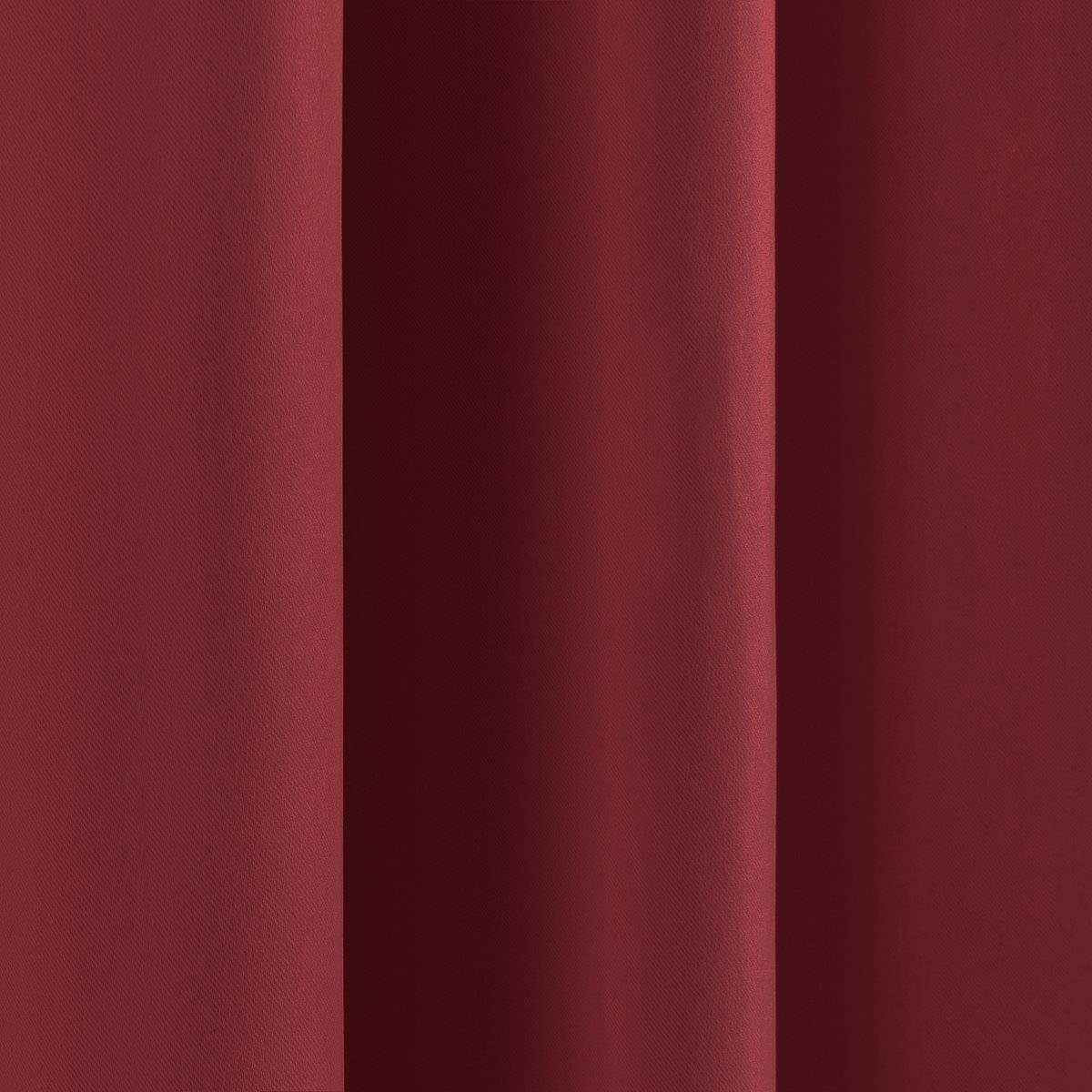 52 x 84 inch Solid Burgundy Red Thermal Blackout Curtain Panels - Set of 2