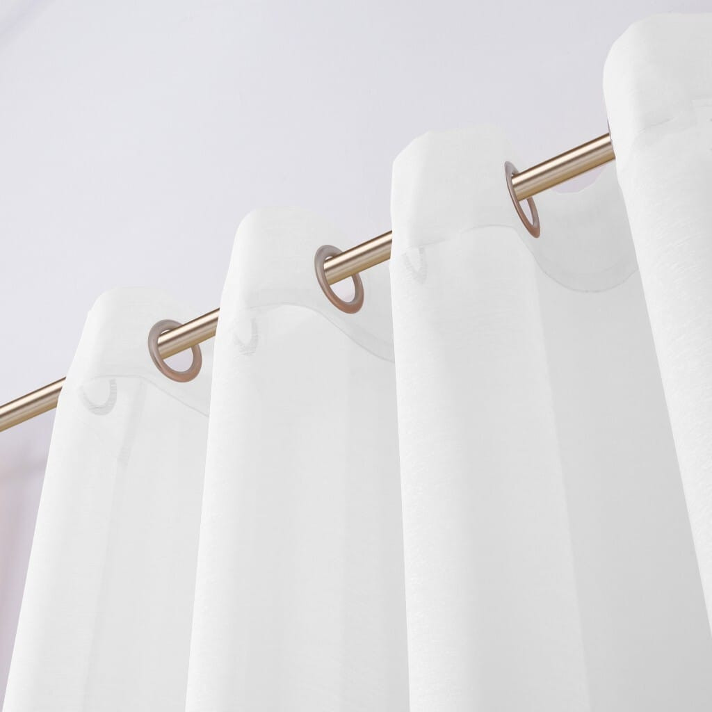 Set of Two 84"  White Solid Modern Window Panels
