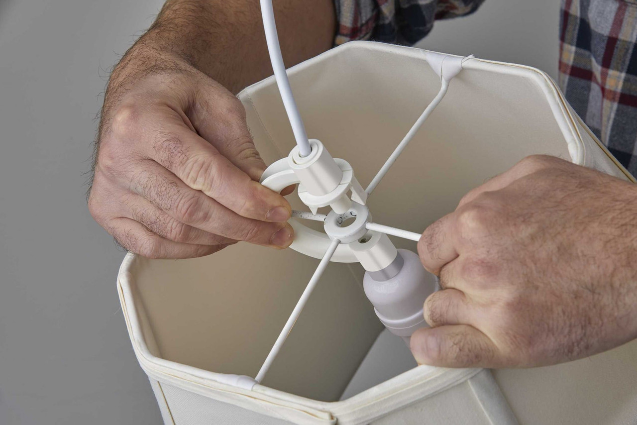 White Round Drum Portable Pendant