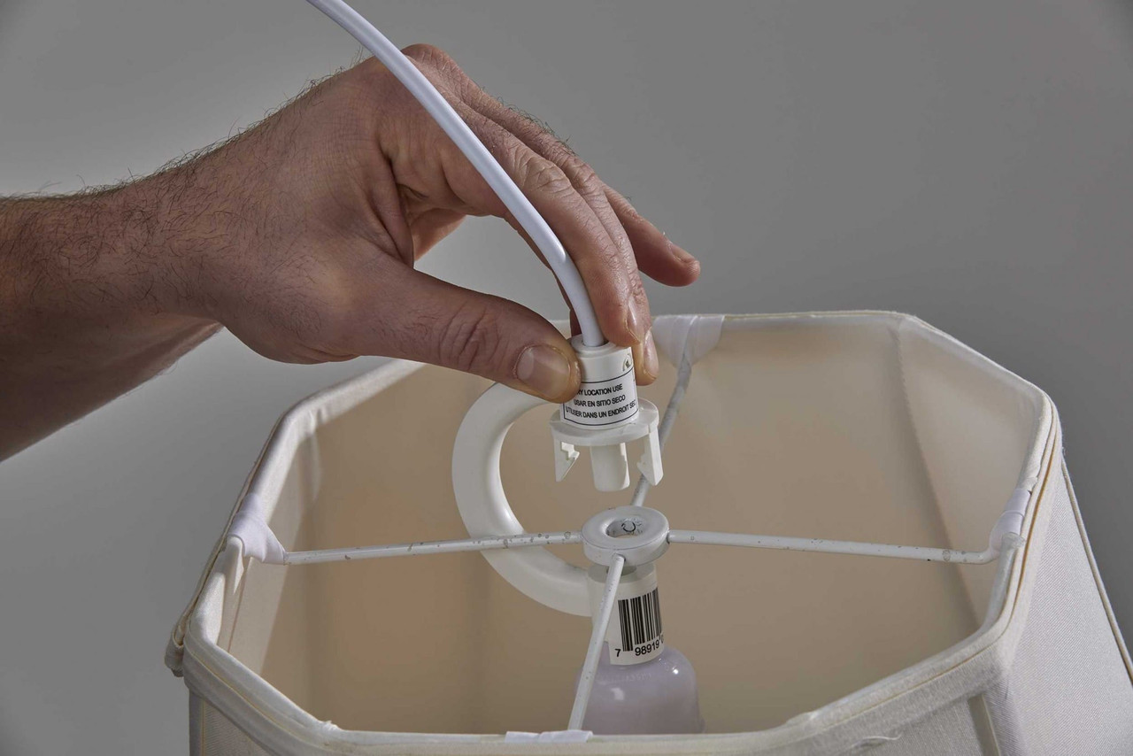 White Round Drum Portable Pendant