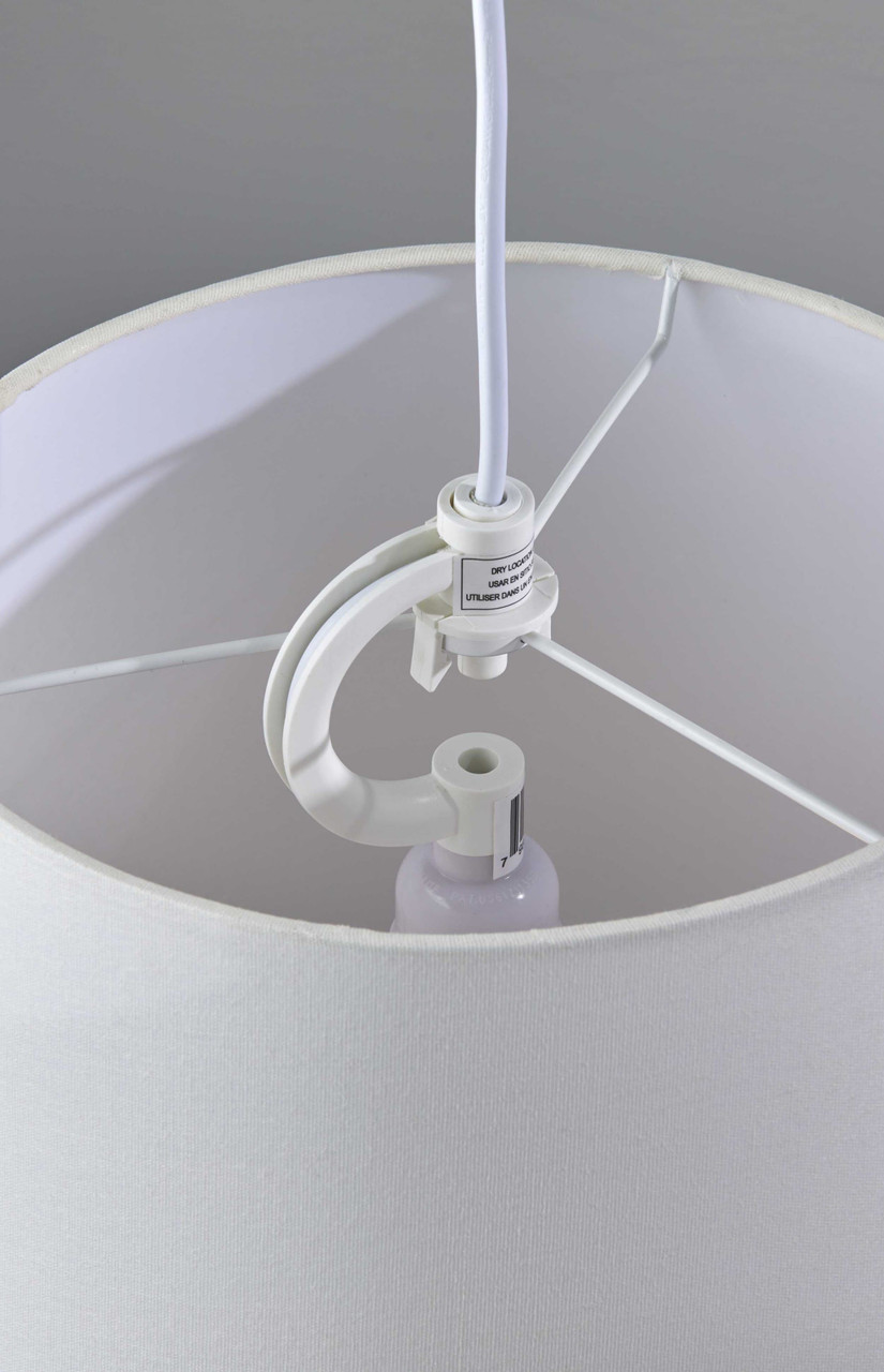 White Round Drum Portable Pendant