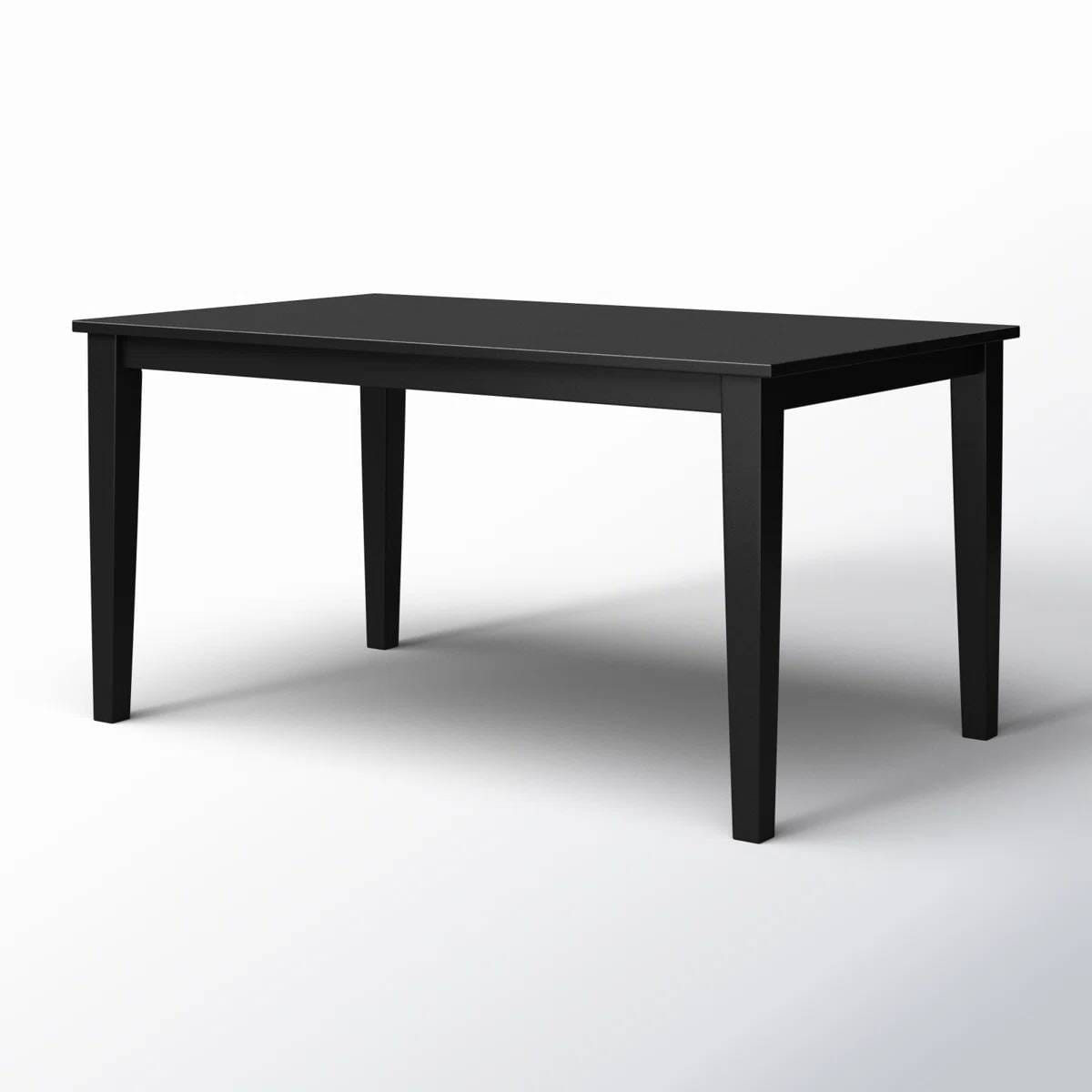 36 x 60 inch Rectangular Dining Table in Black Wood Finish