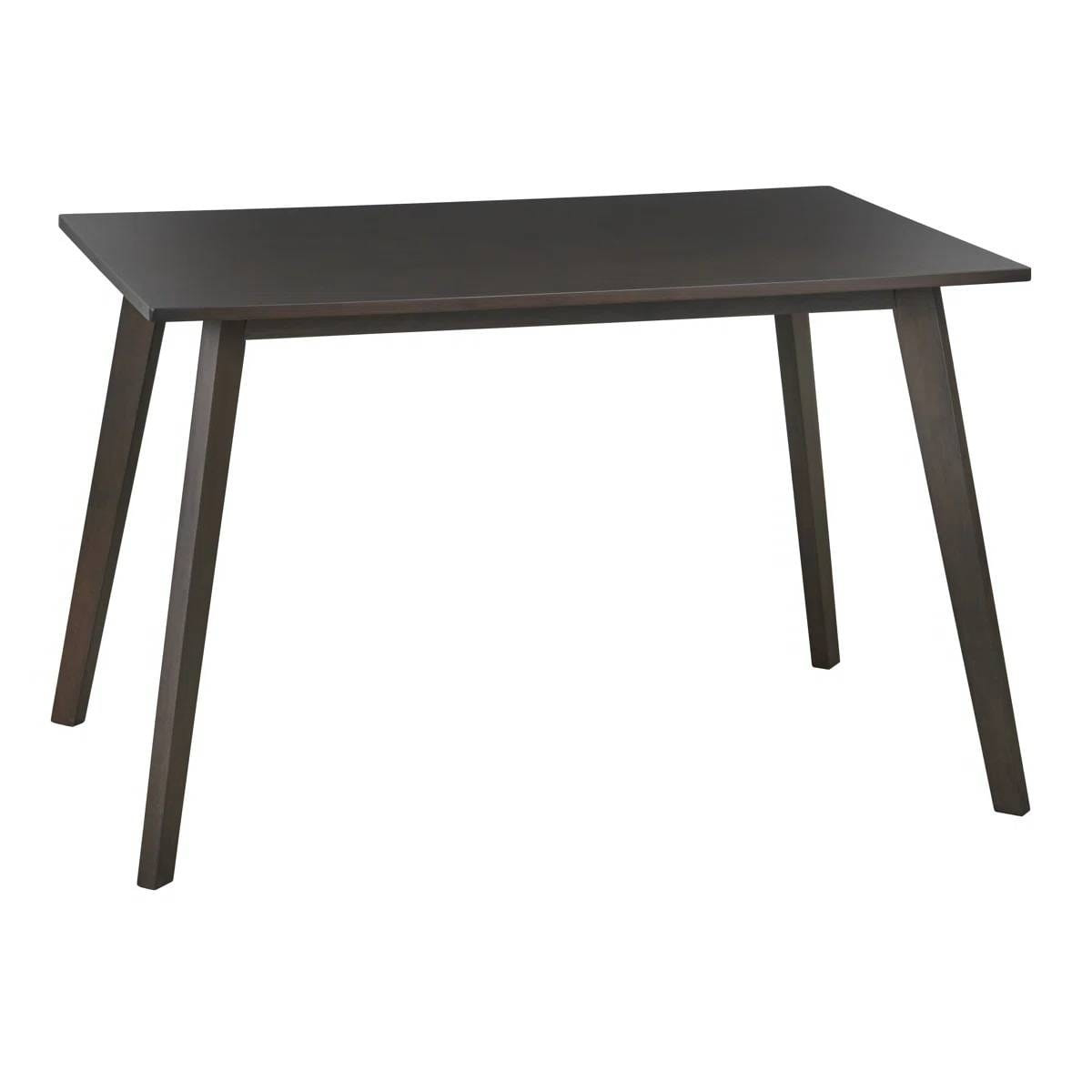 47 x 29-inch Mid-Century Modern Dining Table in Espresso Wood Finish