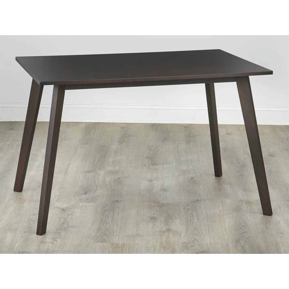 47 x 29-inch Mid-Century Modern Dining Table in Espresso Wood Finish