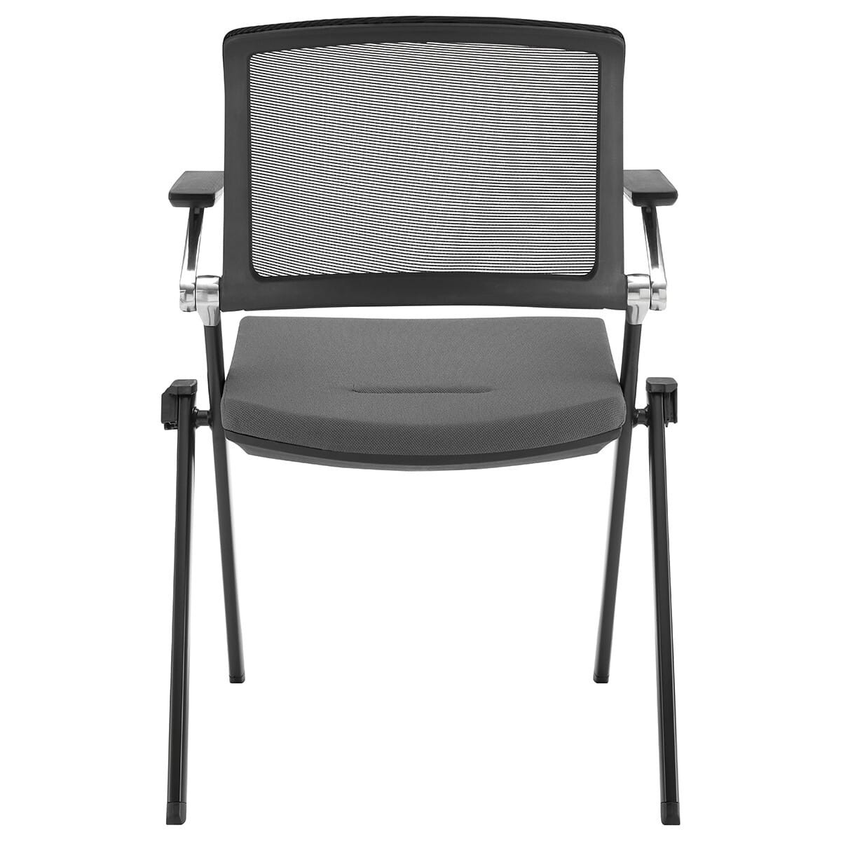 Set of Two Black Gray and Black Mesh Conference Office Chair