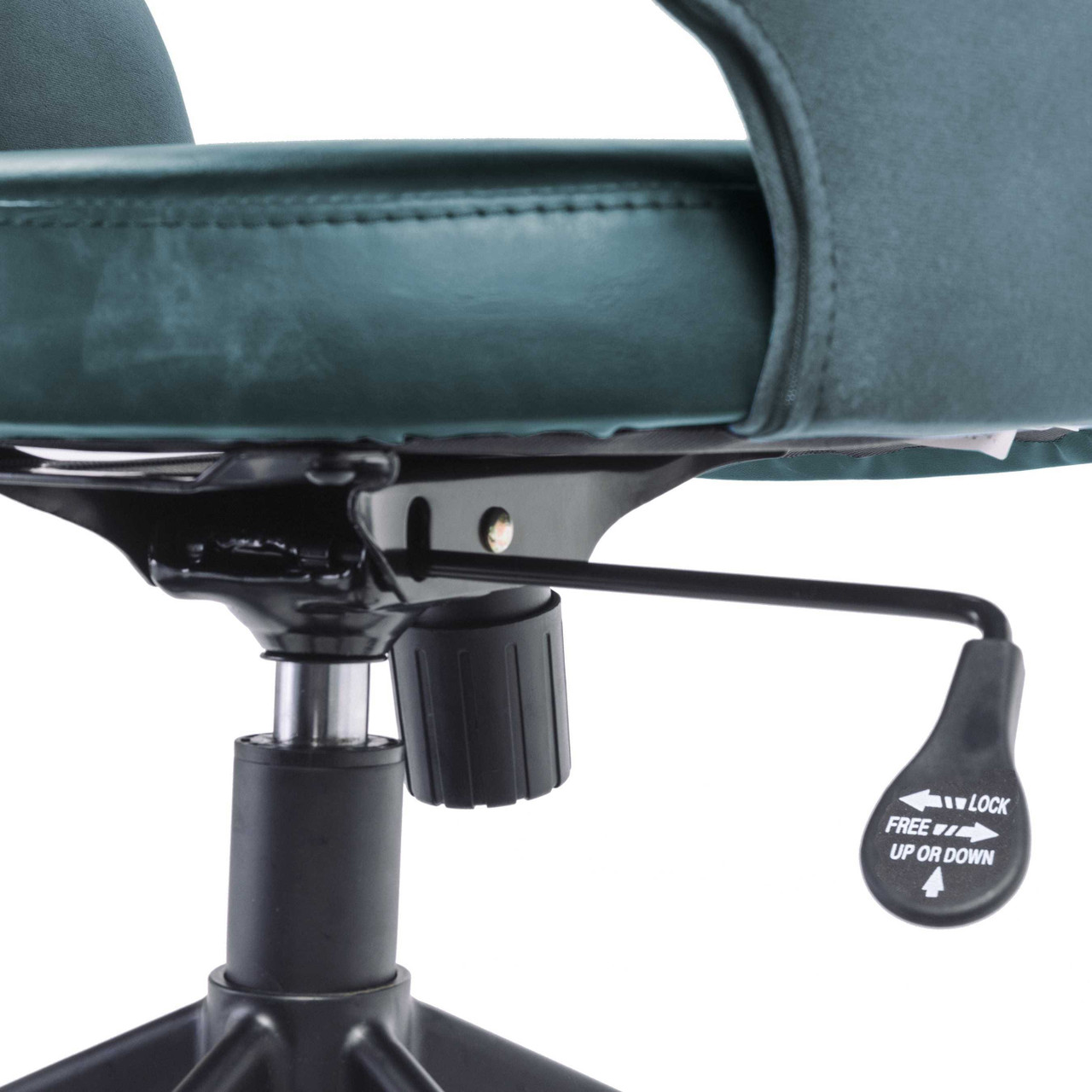 Blue and Black Adjustable Swivel Fabric Rolling Office Chair