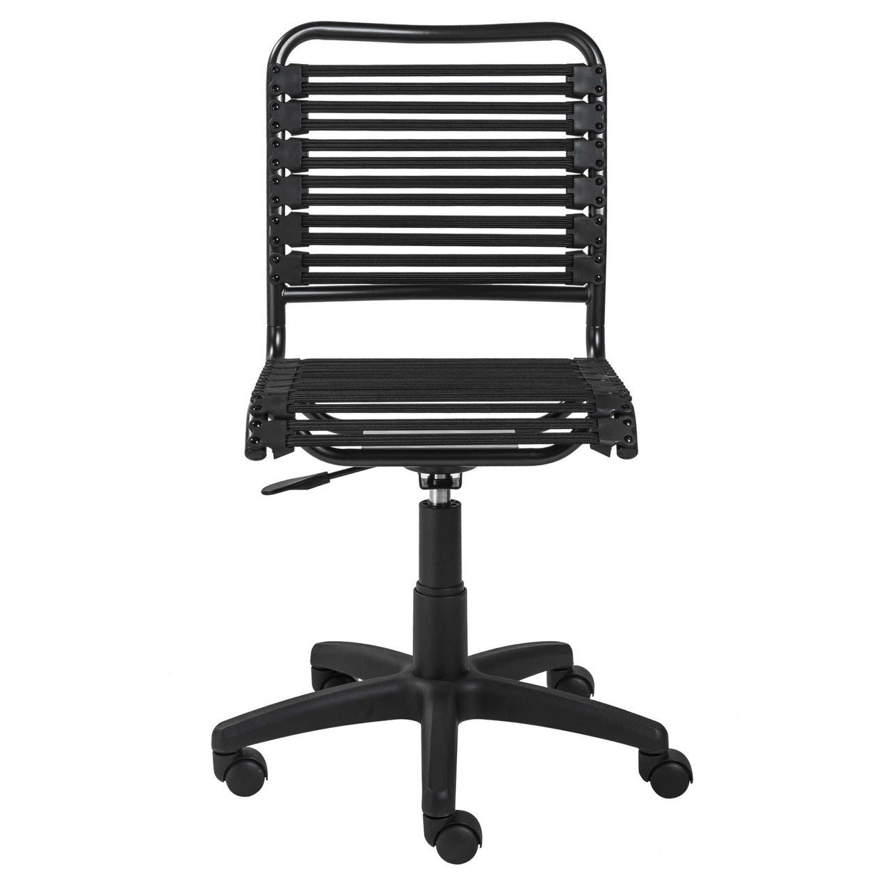Black Adjustable Swivel Bungee Rolling Office Chair