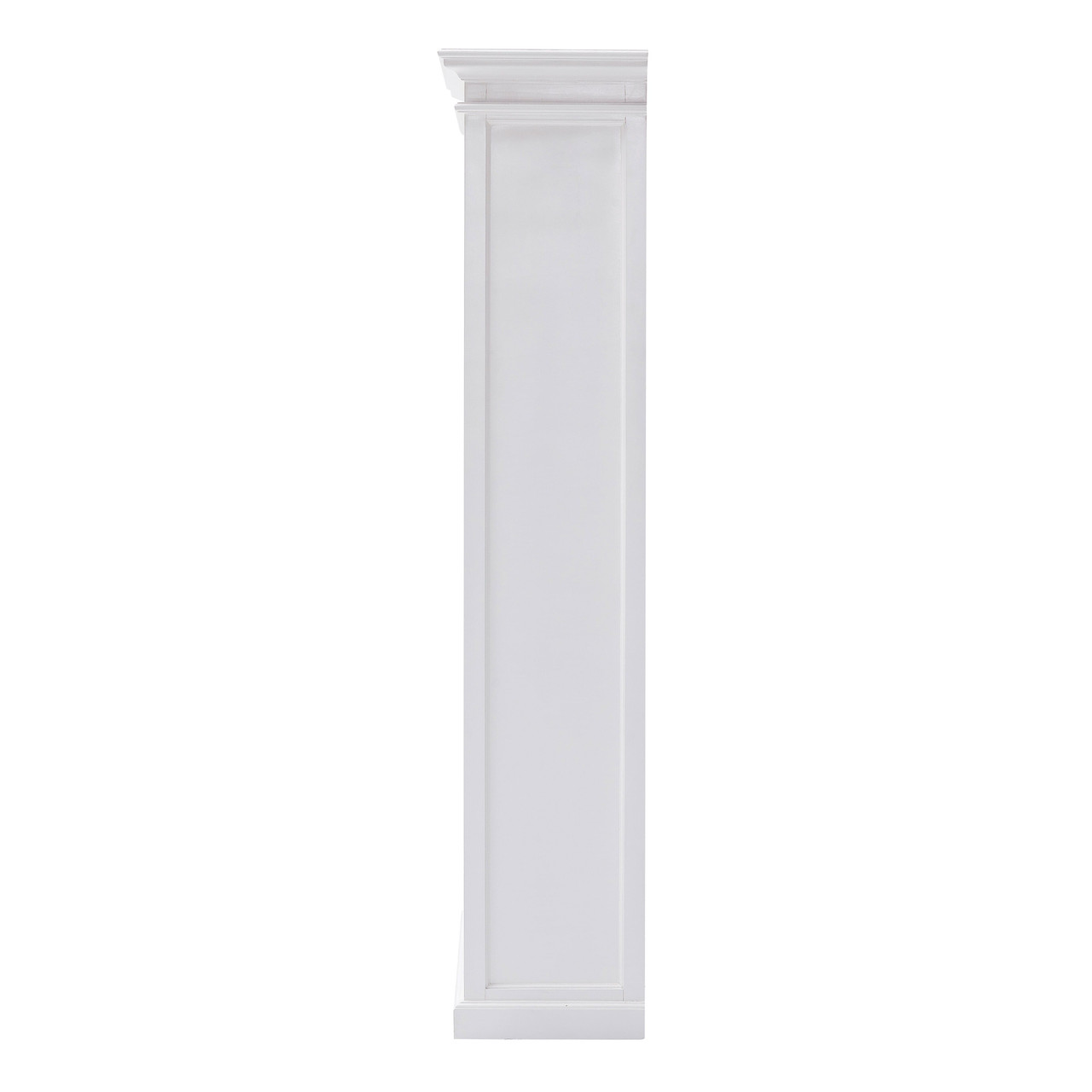 75" White Solid Wood Four Tier Bookcase