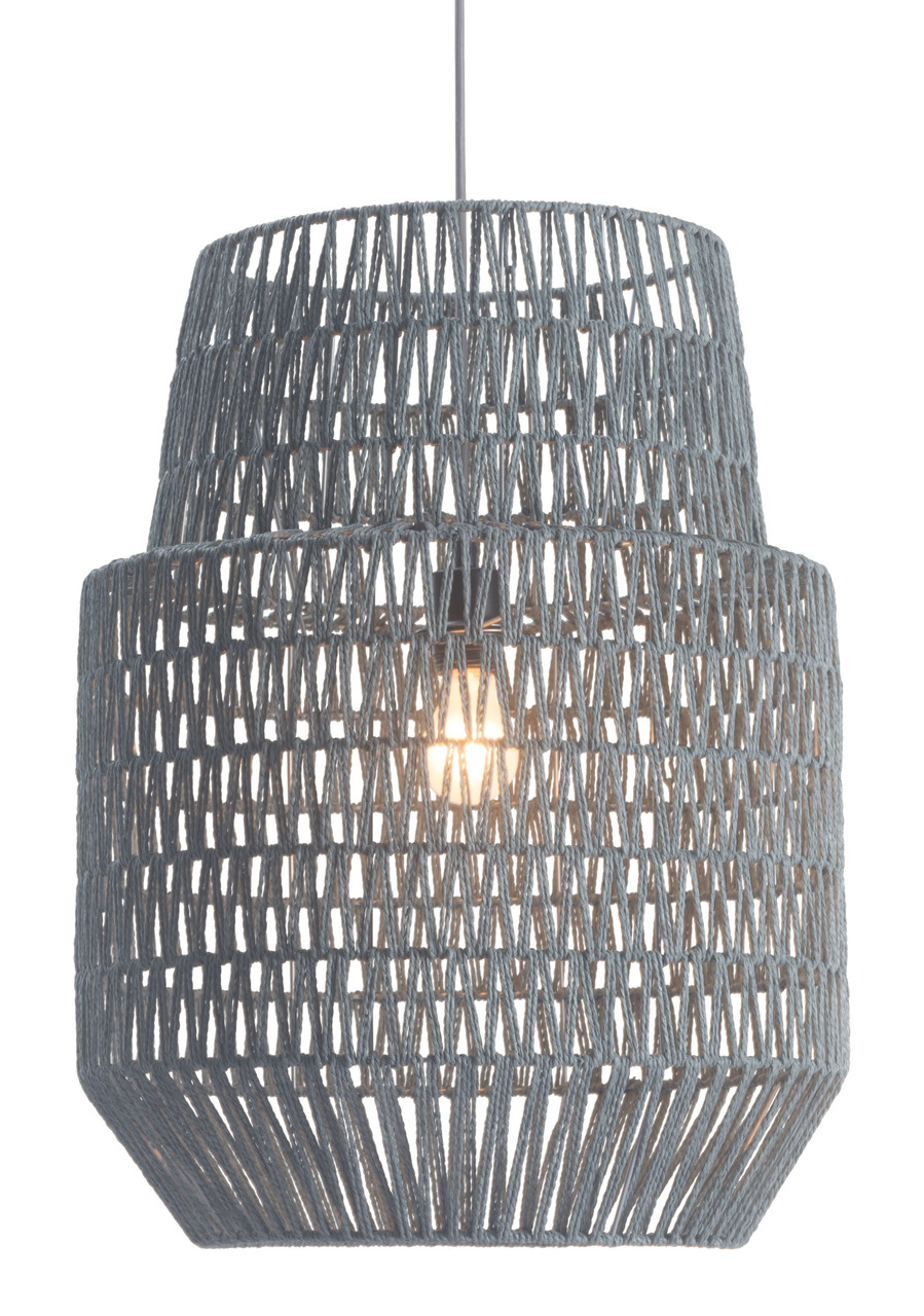 Gray Night Sky Zig Zag Ceiling Lamp