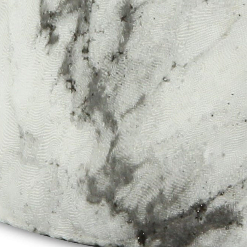 6" White and Gray Marbleized Ceramic Indoor Outdoor Round Pot Planter