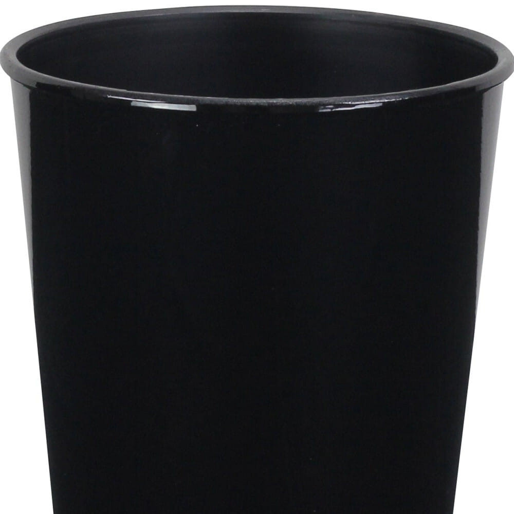 5" Black Recycled Plastic Indoor Outdoor Round Pot Planter