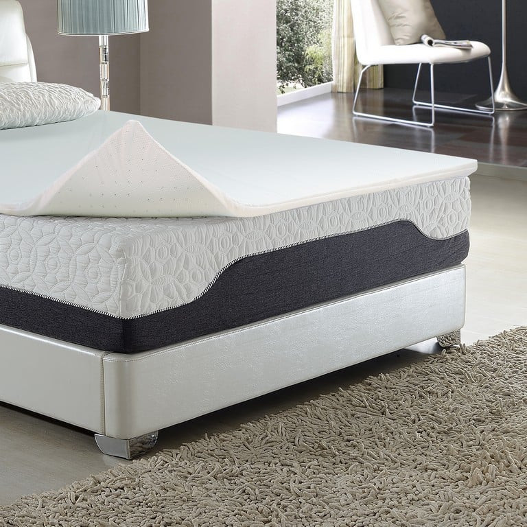 6" White Full Aloe Vera Infused Memory Foam Mattress