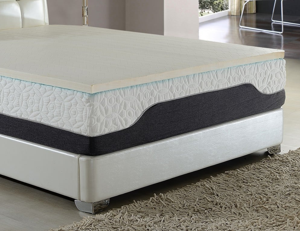 6" White Full Aloe Vera Infused Memory Foam Mattress