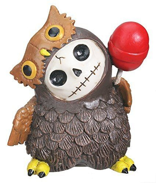 Furrybones Hootie Skeleton in Brown Owl Costume