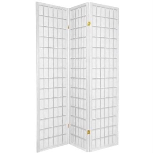 Japanese Asian Style 3-Panel Room Divider Shoji Screen in White