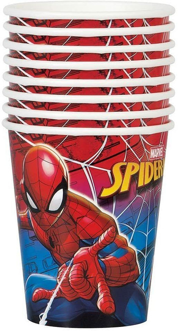 Spider-Man 9oz Paper Cups [8 Per Pack]