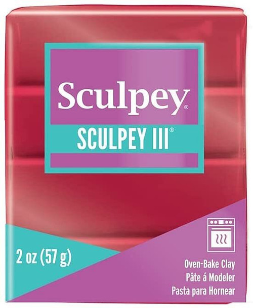 Sculpey III Polymer Clay Deep Red Pearl