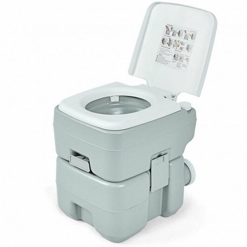 5.3 Gallon 20 L Portable Potty Commode for RV Camping Indoor Outdoor