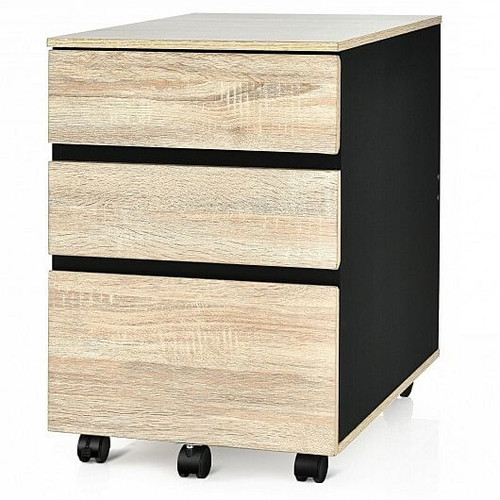 3-Drawer Mobile File Cabinet for Home Office