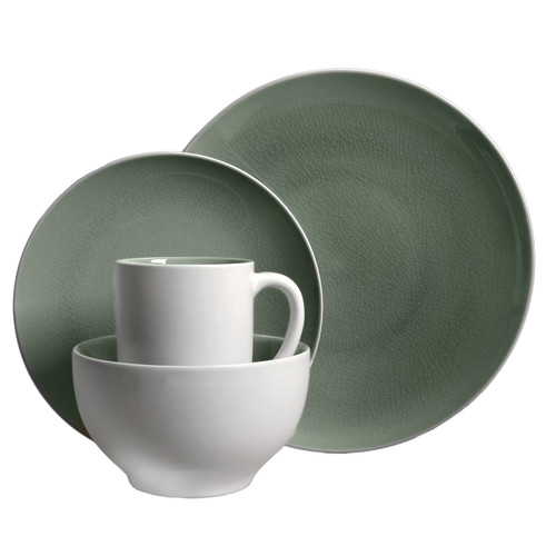 Gibson Elite Serenity 16-Piece Dinnerware Set, Grey