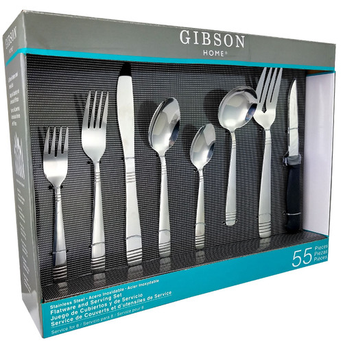 Gibson Home Palmore Plus 55 Piece Flatware Set Gibson Home Palmore Plus 55 Piece Flatware Set