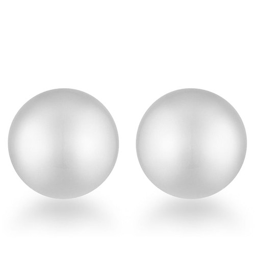 Julie Rhodium Sphere Stud Earrings