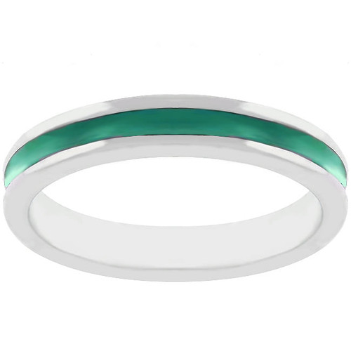 Green Enamel Eternity Ring